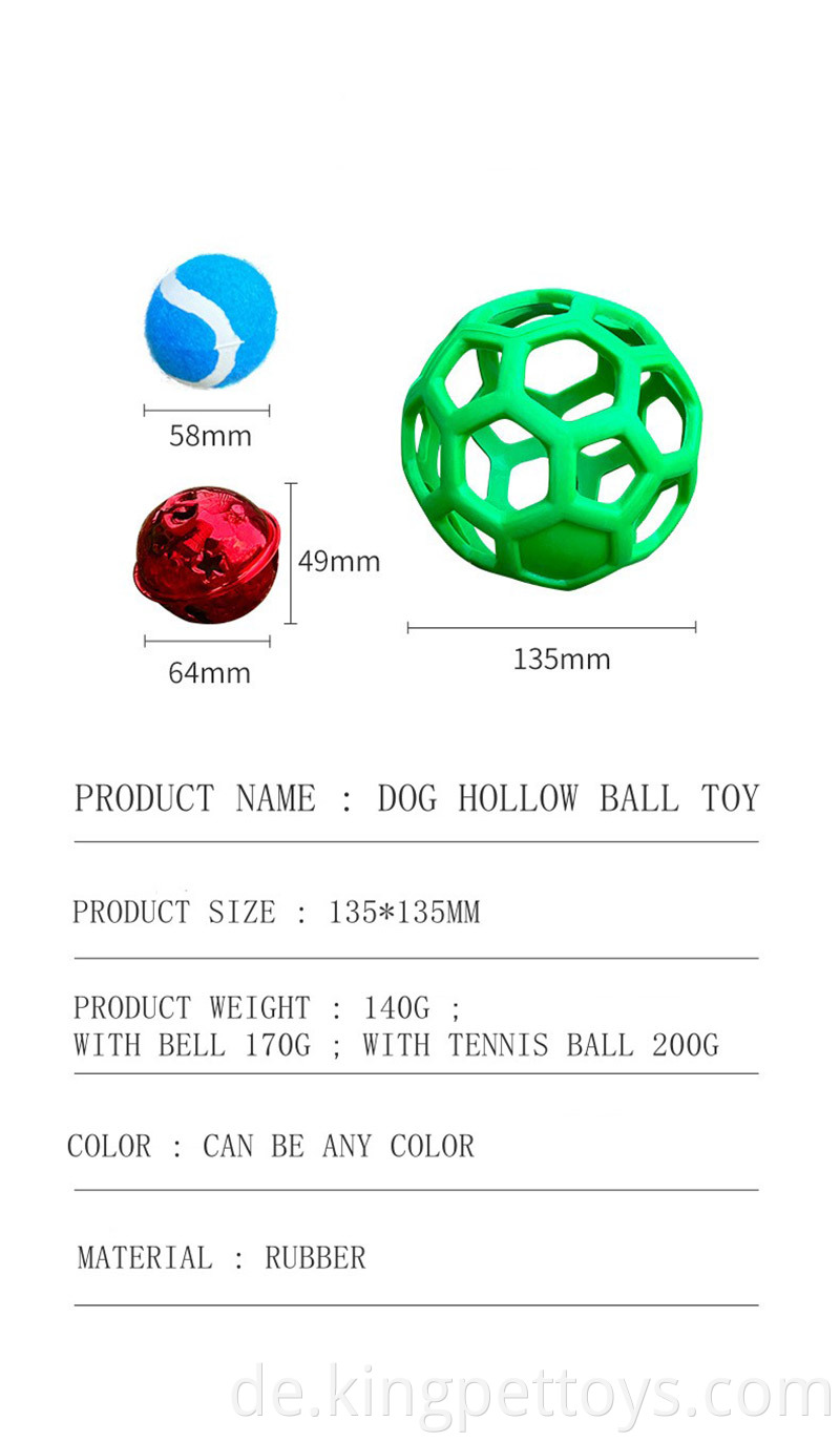 Interactive Pet Toy Natural Rubber Chew Fetch Ball